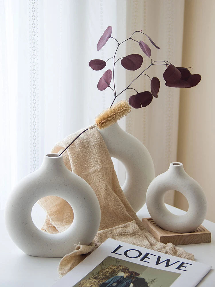 Nordic Donut Ceramic Vase